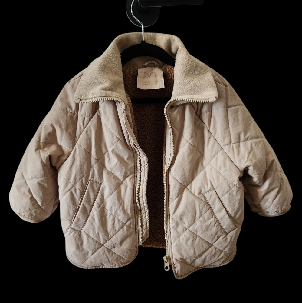 Zara Quilted Coat Size 3-4